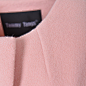 糖力 2013冬装新品欧美粉色蓝色高端简约圆领羊毛毛呢大衣呢外套  原创 设计 新款