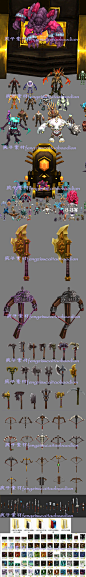 游戏美术资源手绘Q版卡通风火炬之光2角色武器3Dmax模型贴图合集-淘宝网