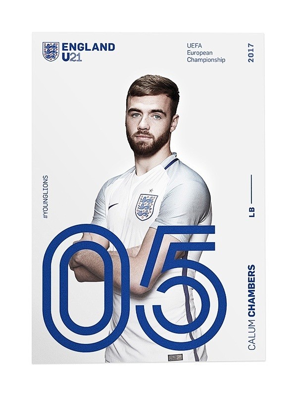 England U21足球队品牌视觉设计...