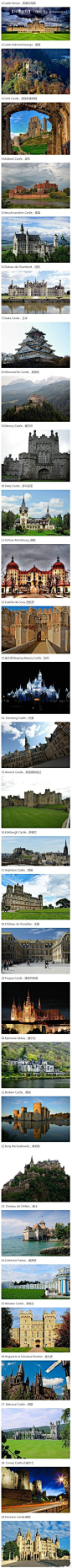 世界上最漂亮的29个城堡