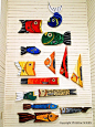 Reclaimed Wood Fish Decor on Painted Barnwood Gold por TaylorArts