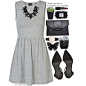 A fashion look from November 2014 featuring short dresses, black pumps and leather handbags. Browse and shop related looks.
