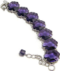 欧美原单紫色大宝石镶嵌手链-最搭配