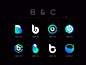 B&C Branding Concept 2 popular top 2019 trend gradiant beautiful green blue font awesome flat icon typography vector nice logo nice design creative  design corporate branding branding beautifu logo design logo