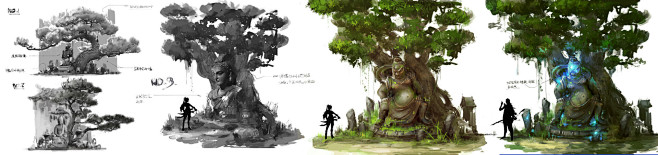 ArtStation - 佛像小草图（废...