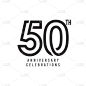 50 Th Anniversary Celebration Vector Template Desi