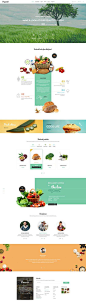 绿色食品类网页设计，很清新的感觉~