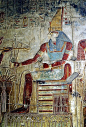 Depiction of Horus from the walls of the temple of Seti I