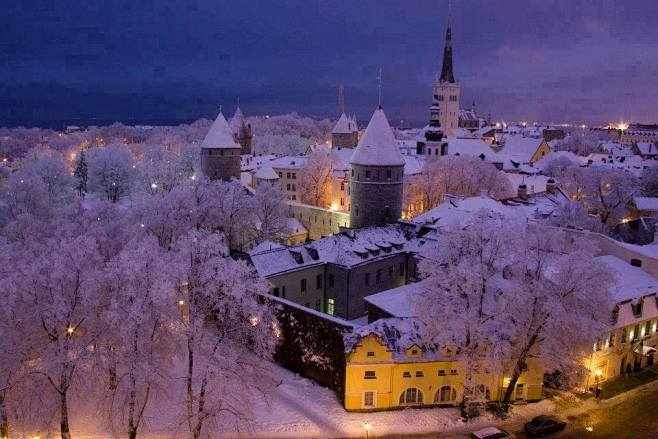 愛沙尼亞。 #夜景# #全景#