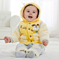 tamky宝宝棉衣加厚冬装1-2-3岁婴儿童装外套 小童男童棉袄三件套-tmall.com天猫