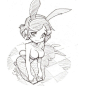 Another bunny girl sketch.  #Q版# #手绘# #头像#