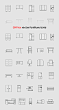 30种免费的家具图标打包下载［ai］ #APP# #iOS# #Android#