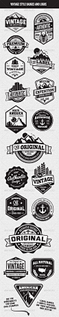 Vintage Style Badges and Logos Vol 3