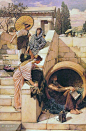 约翰·威廉姆·沃特豪斯油画 : 约翰·威廉姆·沃特豪斯（John William Waterhouse 1849年4月6日—1917年2月10日）英国新古典主义与拉斐尔前派画家，皇家美术学院会员。以其用鲜明色彩和神秘的画风描绘古典神话与传说中的女性人物而闻名于世。 ...