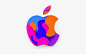 Check out these custom logos Apple made for its October 30th event : The Apple logo has never looked this good.