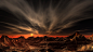 General 1920x1080 landscape nature mountains desert sunset clouds sky red erosion