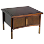 Walnut and Brass Side Table by Bert England for John Stuart