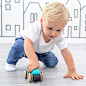 'Bumpsters' range of chunky wooden toy vehicles : First vehicles with a unique rubber bumper feature that protects skirting boards and furniture whilst adding bounce back play value for toddlers!!
They also feature solid beech wheels with rubber tires to