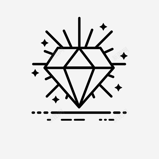 紫水晶宝石钻石宝石 标志 UI图标 设计...