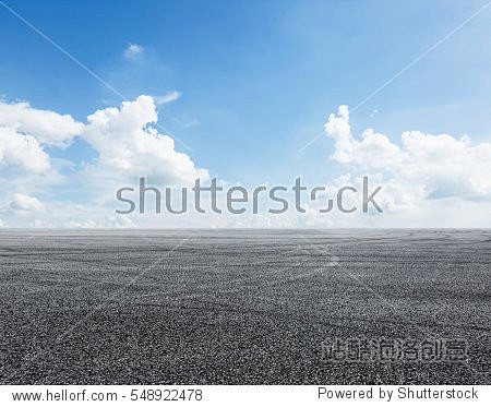 Asphalt road and sky