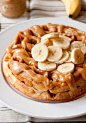 Peanut Butter and Banana Waffles