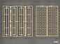 新中式金属屏风隔断组合3D模型