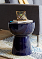 Blue side table