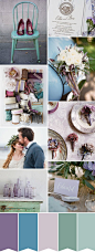 #浅紫色婚礼# #浅蓝色婚礼# Purple and Blue Wedding Inspiration | onefabday.com