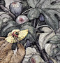Detail of my piece, "Fig" that will be included in the two-person show at Antler Gallery at the end of the month!

@antlerpdx 
#LaurenMarxArt #laurenmarx #drawing #detailedshit #fig #leaves #fruit #moth #cuckoo