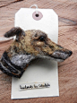 needle felted brooches