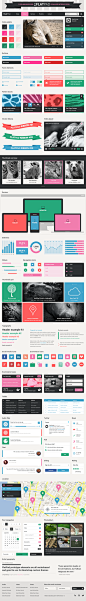 FlatPad, clean user interface (PSD), 12-column Grid on Behance