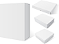 立体空白包装盒设计矢量素材