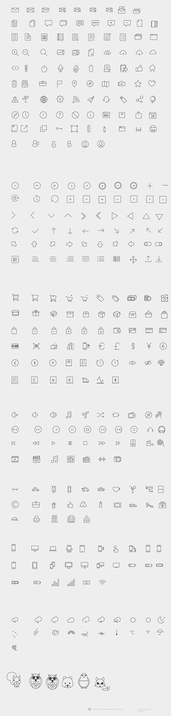 300+ line icons – PS...