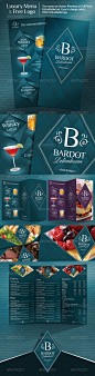 Bardot Menu - Food Menus Print Templates