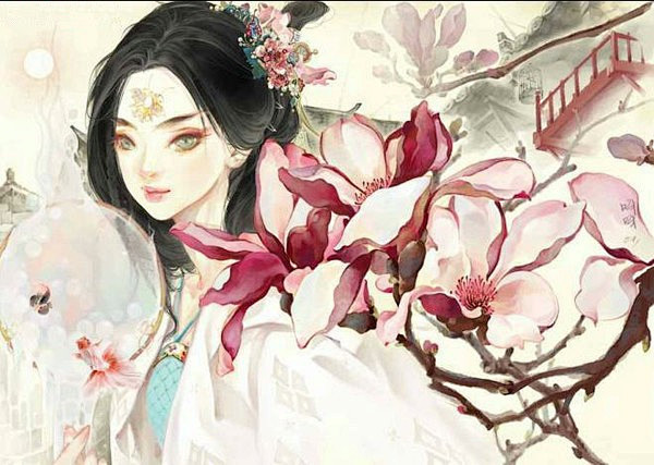 古典仕女插画——花·女词【第四卷】冬之卷