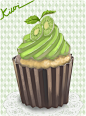 Kiwi Cupcake by Akacchi on deviantART