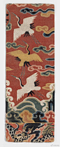 一组明代鹤纹织物（经皮）
美国波士顿艺术馆藏