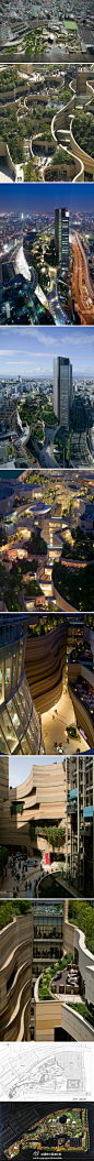 建筑中国俱乐部：难波公园 Namba Parks，由Jerde事务所设计。位于大阪邻近难波火车站传统热闹商业区，将城际列车、地铁等交通枢功能与办公、酒店、住宅完美结合，是日本开发成功的城市综合体的代表项目。建筑从街道地平面上升至8层楼的高度，层层推进、绿树茵茵，仿佛是游离于城市之上的自然绿洲。http://t.cn/zOCkDmJ