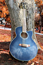 Blue Cut Away 12 String Guitar