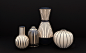 <p>Ritz Marwitz had Bauhaus-era ceramicist Hedwig Bollhagen’s striped vessels on display</p>