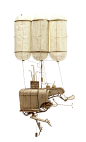 我们已经介绍过墨尔本艺术家 Daniel Agdag 的蒸汽朋克机械纸模作品（O尖峰视界）这是一组新作～