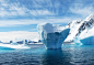 冰山一角, 南极洲, 极性, 蓝色, 冰, 海, 风景