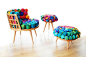 伊斯坦布尔设计师Meb Rure色彩缤纷的椅凳
