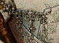 Detail of a painting of Maria Theresa, showing the jewels on her bodice.