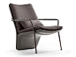 Armchair with armrests ARABESQUE | Armchair by Poltrona Frau