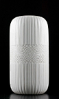 Edelstein Germany Vintage 60-70s Matt White Porcelain Op Art Capsule Relief Vase | eBay