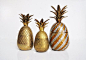 Vintage brass pineapples are a fun and quirky collectible.