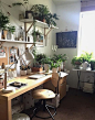 Home office com plantas