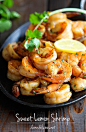 Sweet Lemon Shrimp - The easiest, most simple and flavorful shrimp marinated in a sweet and tangy lemon sauce that everyone will love!
