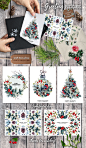 Mr. Bullfinch and a Spirit of Christmas Watercolor Pack : Ho-ho-ho! Feeling delicious smell of grandma's very best ginger cookies? Enjoing your mulled wine near the fireplace? Decorating your lush fragrant Christmas tree with family heirloom vintage balls